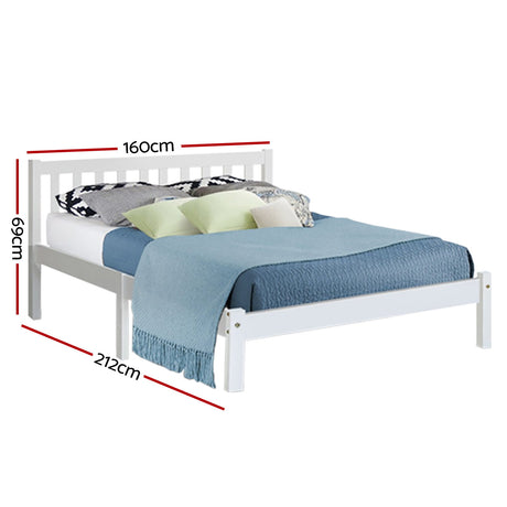Artiss Sofie Queen Size Wooden Bed Frame