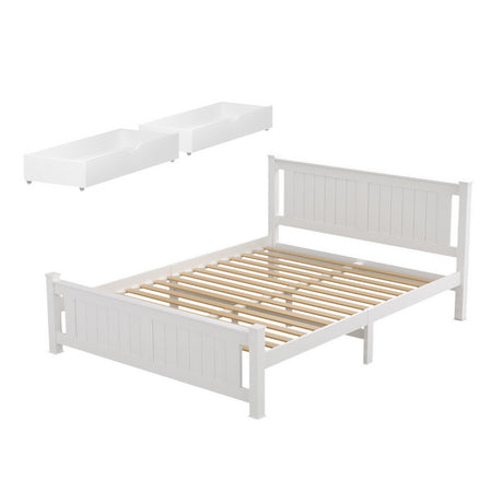 Artiss Queen Size Wooden Bed Frame with Storage