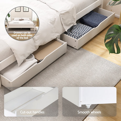 Artiss Queen Size Wooden Bed Frame with Storage