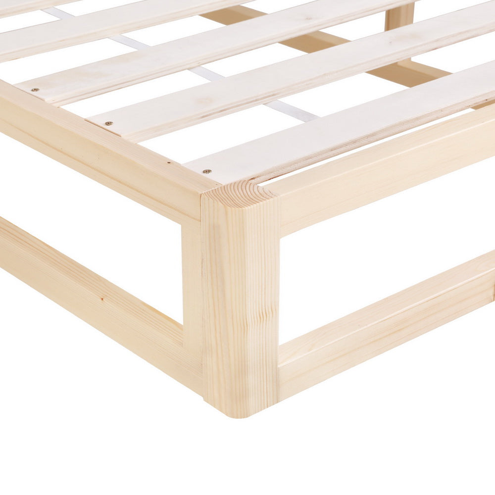 Artiss KALAM Queen Size Pinewood Bed Frame