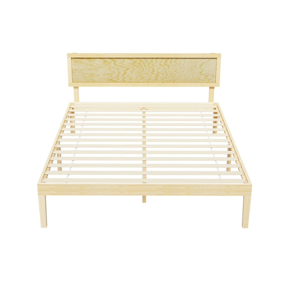 Artiss Yumi Queen Size Wooden Bed Frame