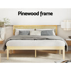 Artiss Yumi Queen Size Wooden Bed Frame