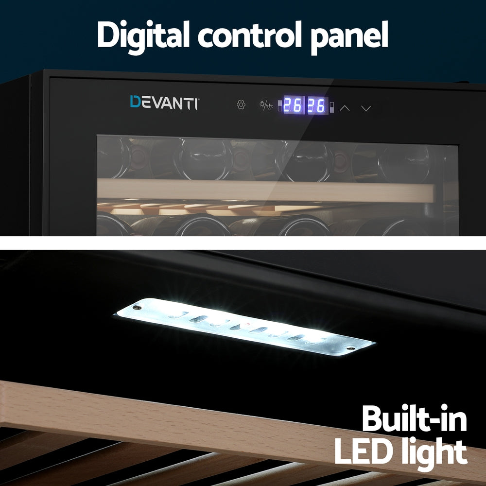 Devanti 80-Bottle Dual Zone Wine Cooler