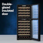 Devanti 80-Bottle Dual Zone Wine Cooler