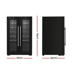 Devanti Dual Zone Wine Cooler - 24 Bottles
