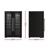 Devanti Dual Zone Wine Cooler - 24 Bottles