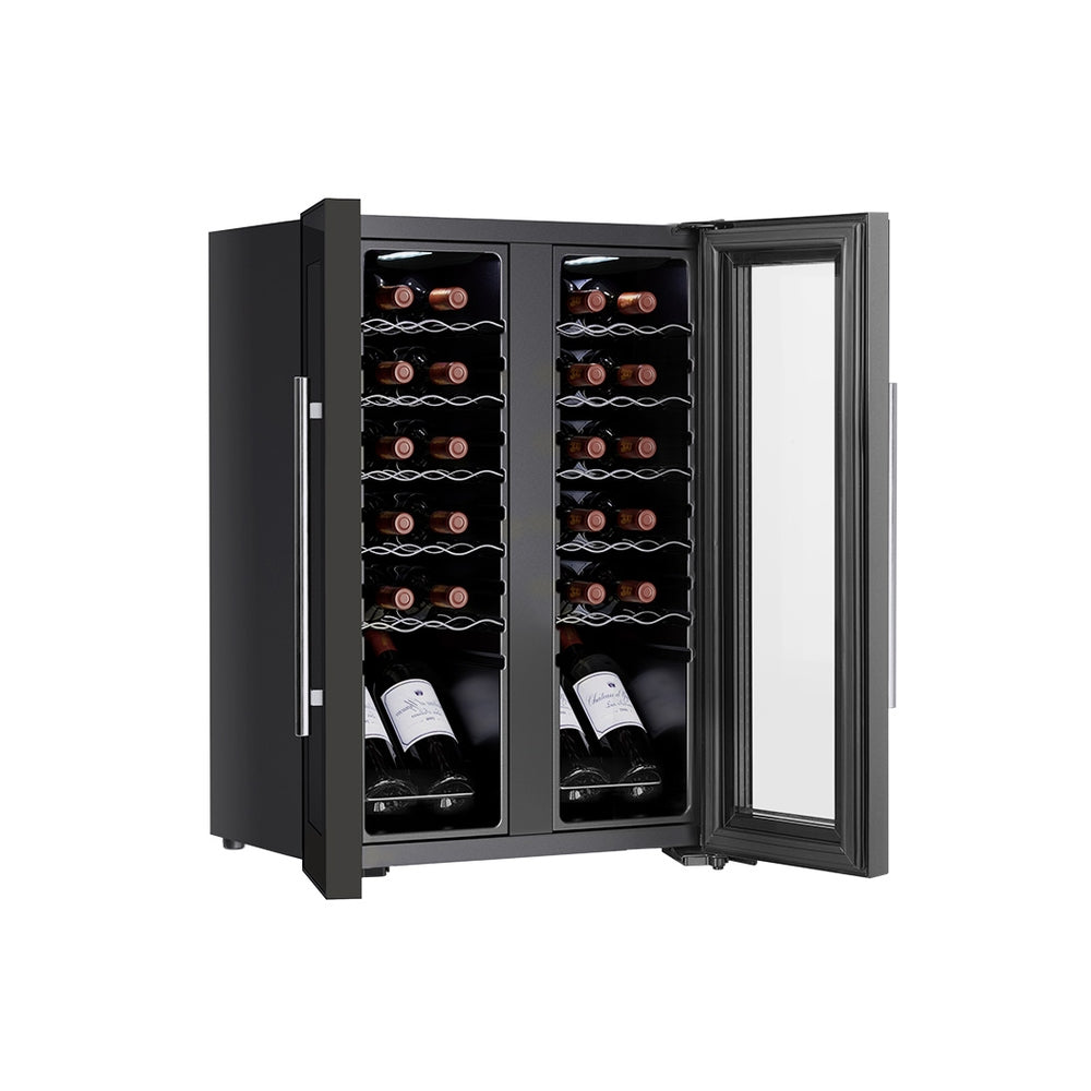 Devanti Dual Zone Wine Cooler - 24 Bottles