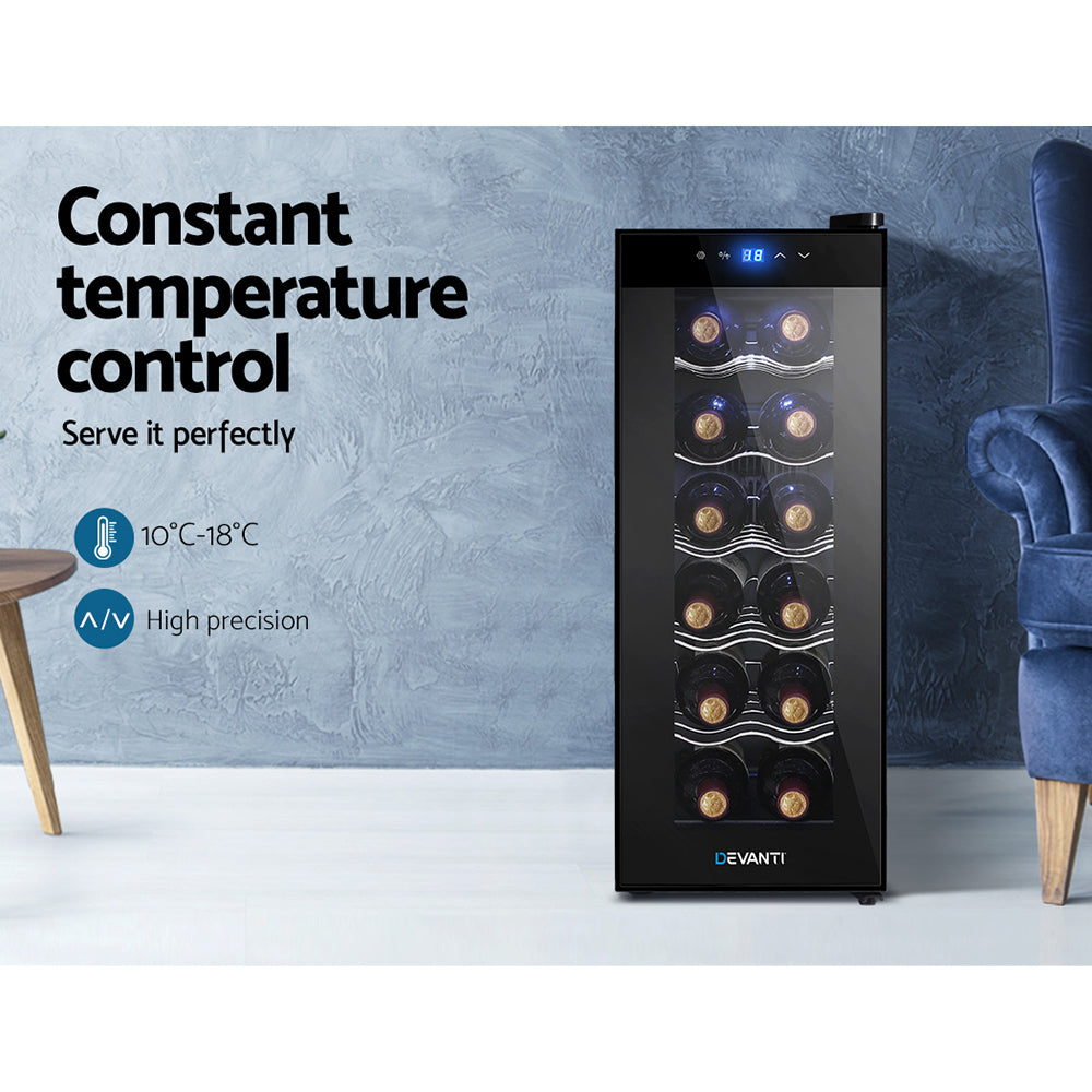 Devanti 12-Bottle Thermoelectric Wine Cooler