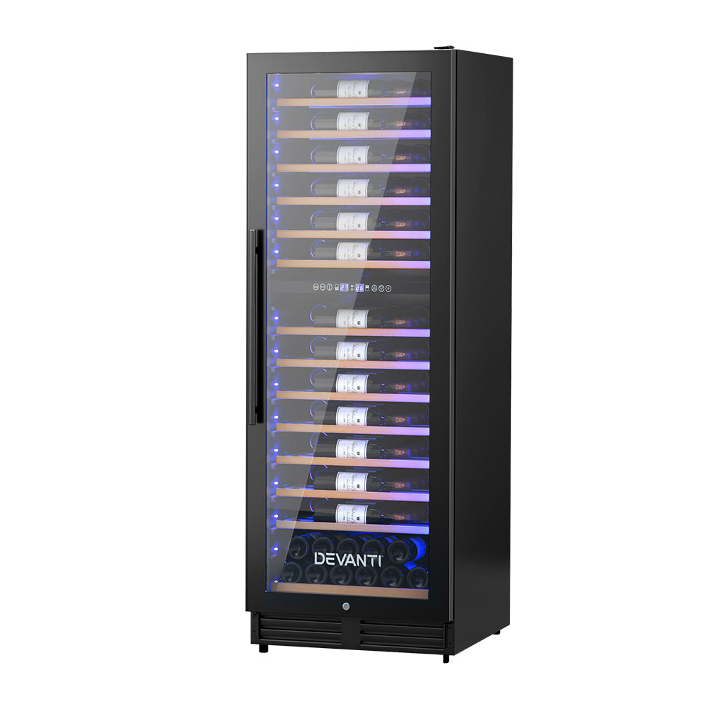 Devanti 128-Bottle Dual Zone Wine Cooler