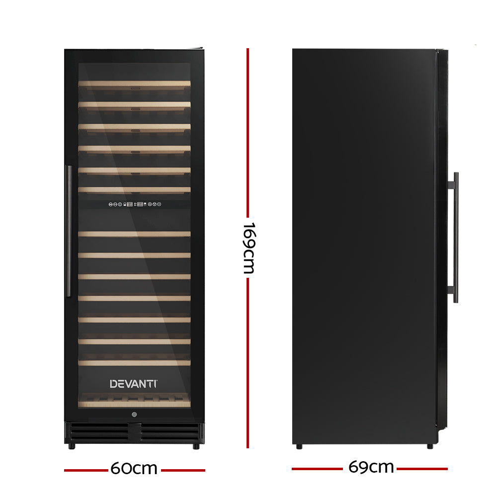 Devanti 128-Bottle Dual Zone Wine Cooler