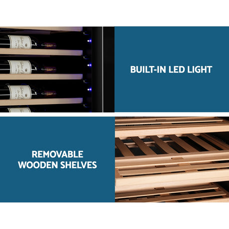 Devanti 128-Bottle Dual Zone Wine Cooler