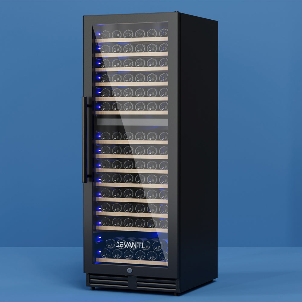 Devanti Dual Zone Wine Cooler - 154 Bottles