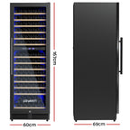 Devanti Dual Zone Wine Cooler - 154 Bottles