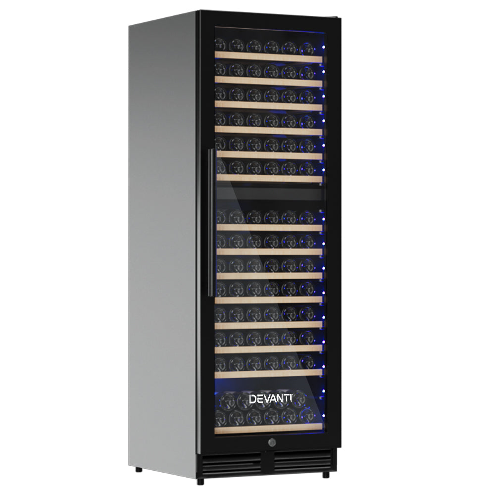 Devanti Dual Zone Wine Cooler - 154 Bottles