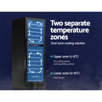Devanti Dual Zone Wine Cooler - 154 Bottles