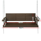 Gardeon 3-Seat Wooden Porch Swing Chair