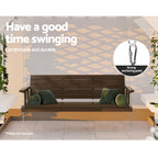 Gardeon 3-Seat Wooden Porch Swing Chair