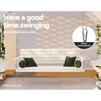 Gardeon 3-Seat Wooden Porch Swing Chair