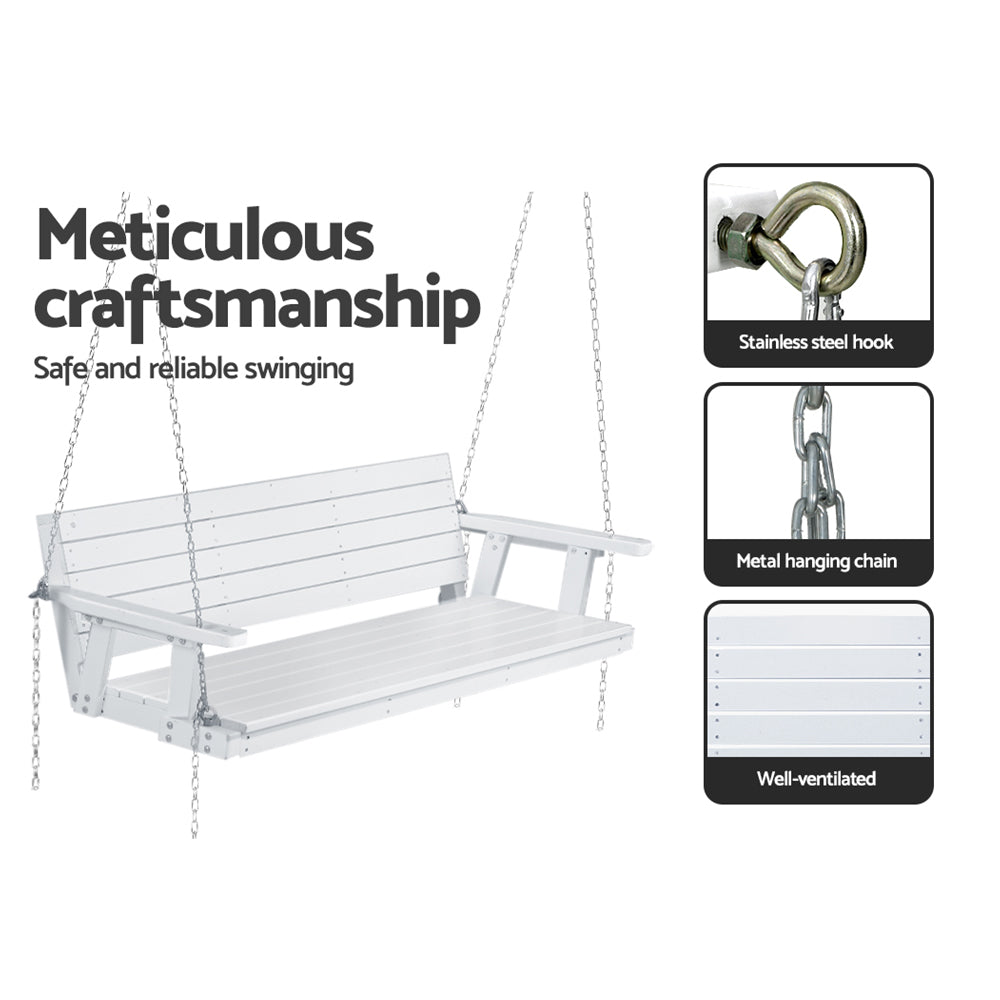 Gardeon 3-Seat Wooden Porch Swing Chair