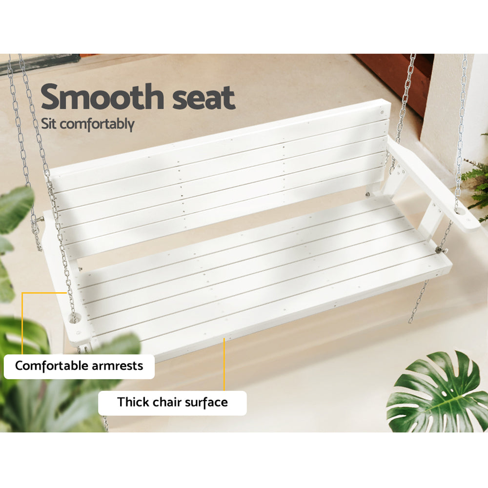 Gardeon 3-Seat Wooden Porch Swing Chair