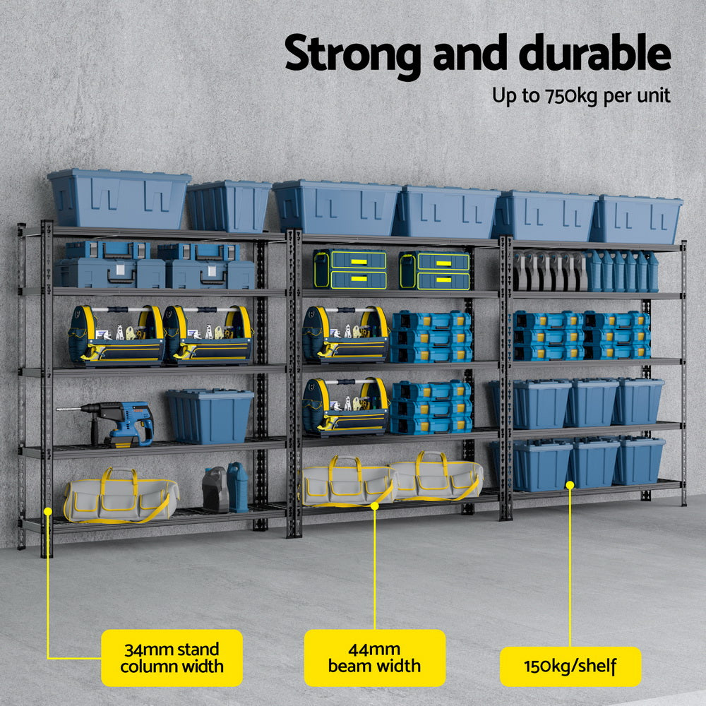 Giantz 5-Tier Heavy-Duty Garage Shelving Rack