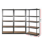 5-Tier Heavy-Duty Steel Storage Rack