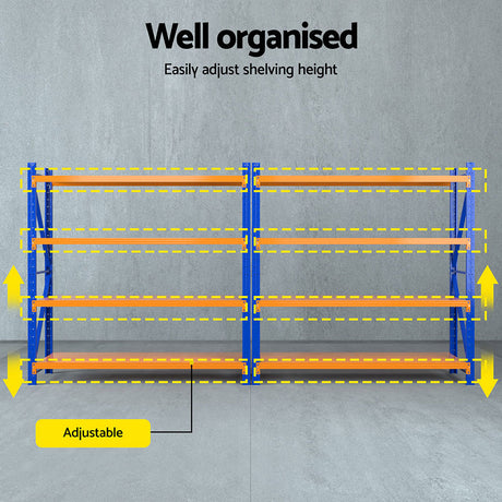 Giantz Heavy-Duty Warehouse Shelving Rack