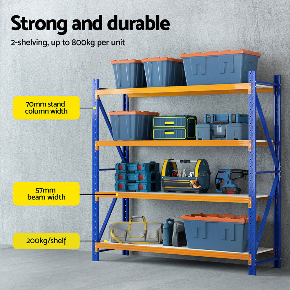 Industrial 4M Heavy-Duty Garage Shelving Rack