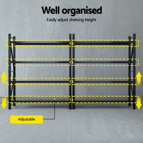 Heavy-Duty 4-Tier Steel Storage Rack