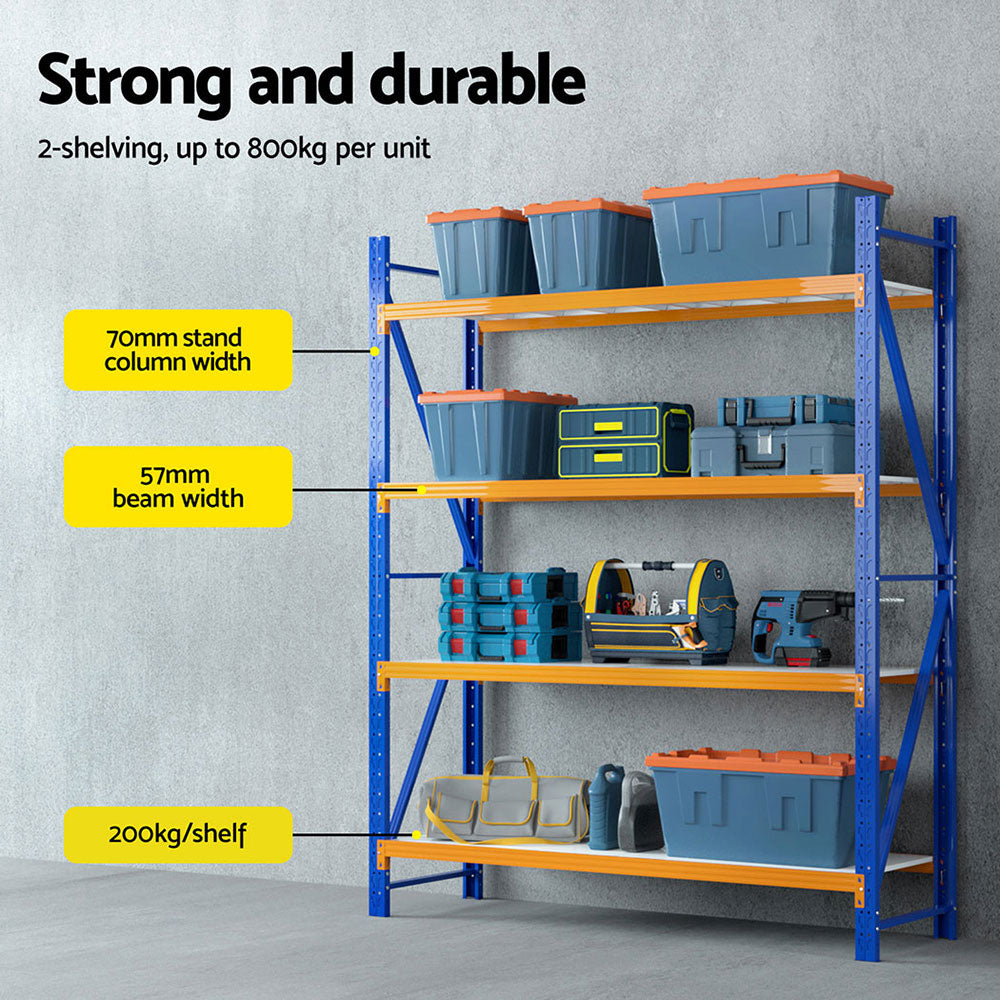 Heavy-Duty Garage Shelving Rack - 200kg Capacity