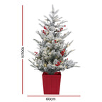 Jingle Jollys 100cm LED Potted Christmas Tree