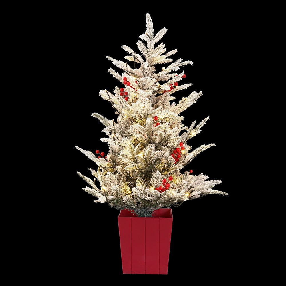 Jingle Jollys 100cm LED Potted Christmas Tree