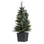 Jingle Jollys 90cm LED Potted Christmas Tree