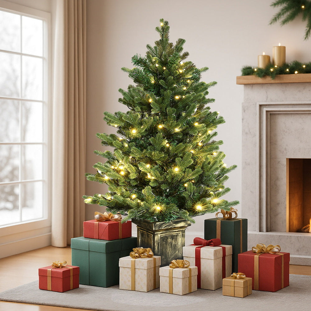 Jingle Jollys 1.2M LED Potted Christmas Tree