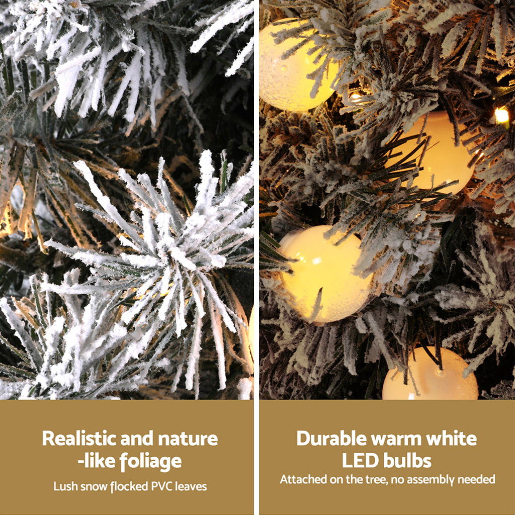 Jingle Jollys 1.2M Snowy LED Christmas Tree