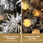 Jingle Jollys 1.2M Snowy LED Christmas Tree