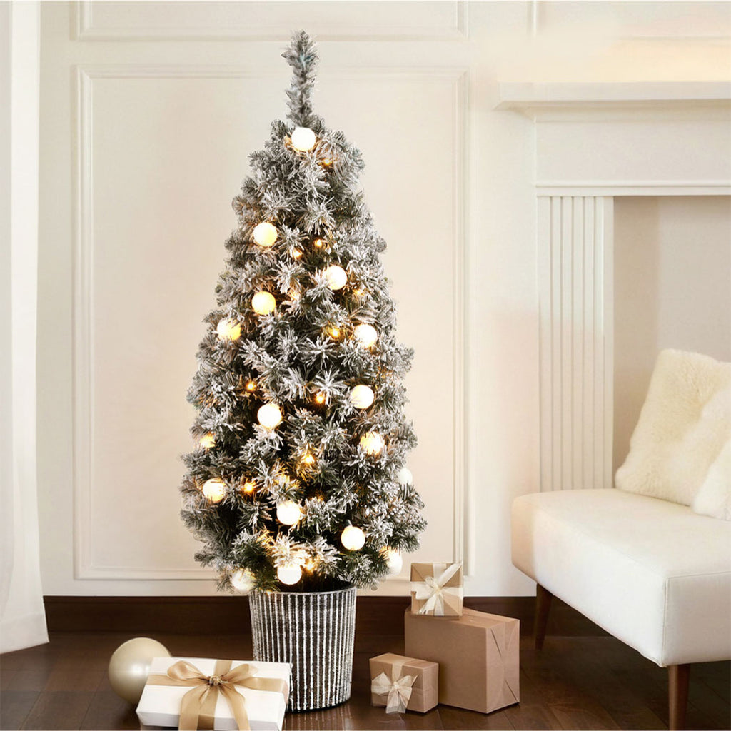 Jingle Jollys 1.2M Snowy LED Christmas Tree