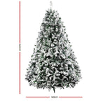 Jingle Jollys 8FT Snow-Flocked Christmas Tree