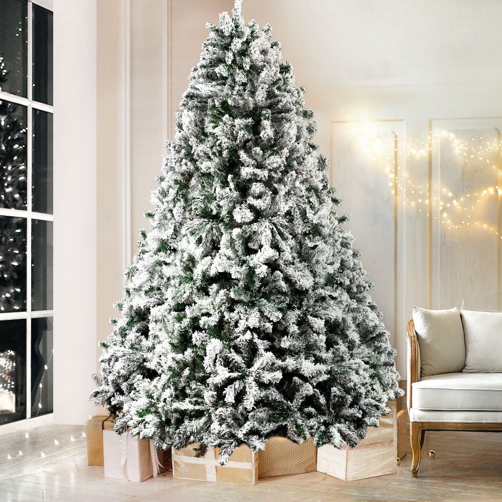 Jingle Jollys 8FT Snow-Flocked Christmas Tree