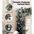 Jingle Jollys 2.7m Christmas Garland & Wreath Set