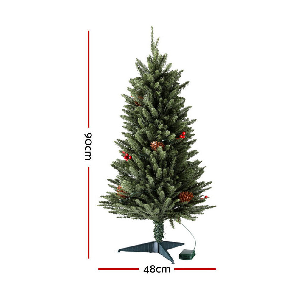 Jingle Jollys 90cm LED Mini Christmas Tree