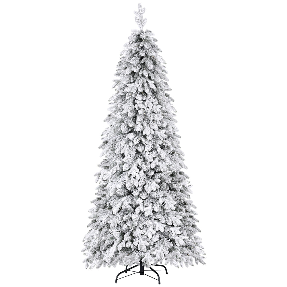 Jingle Jollys 7ft Snow Flocked Pencil Tree