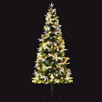 Jingle Jollys 190cm LED Flocked Christmas Tree