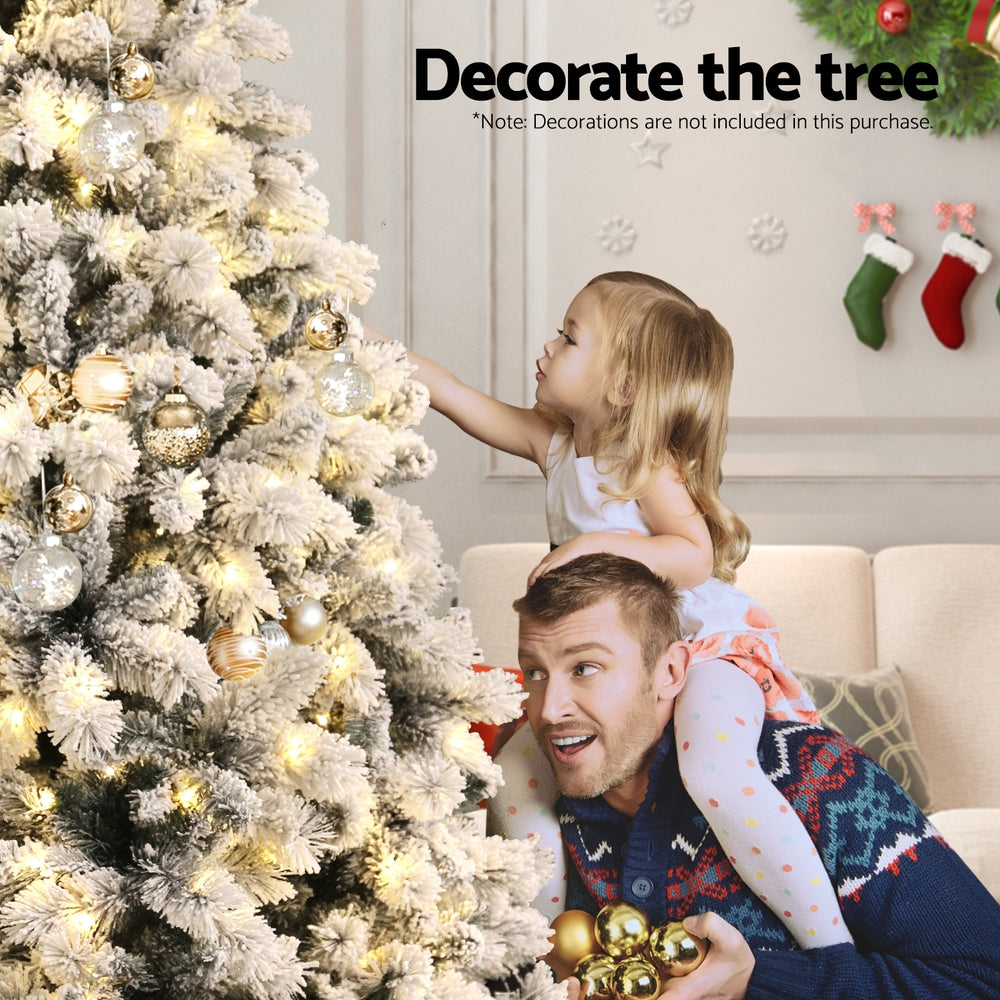 Jingle Jollys 1.8m Snow Flocked Christmas Tree