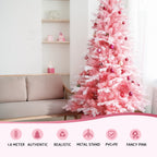 Jingle Jollys 1.8m Pink Snowy Christmas Tree