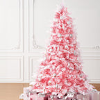 Jingle Jollys 1.8m Pink Snowy Christmas Tree