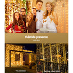 Jingle Jollys 3x6M Warm White Curtain Lights