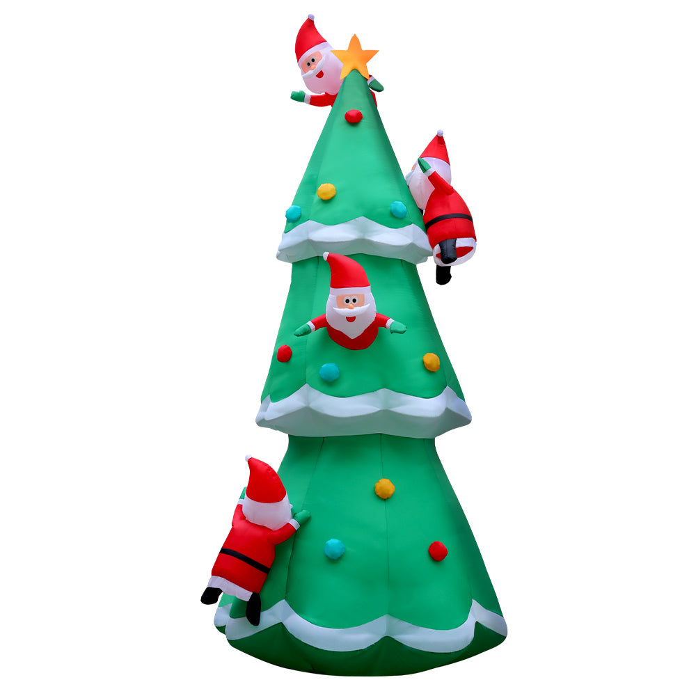Jingle Jollys 5M Inflatable Illuminated Santa Tree