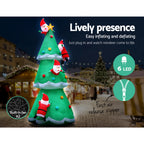 Jingle Jollys 5M Inflatable Illuminated Santa Tree