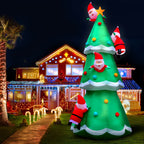 Jingle Jollys 5M Inflatable Illuminated Santa Tree